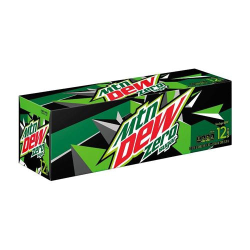 Mountain Dew Zero Sugar Citrus Soda Pop 12 fl oz 12 Pack Cans
