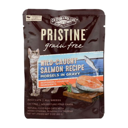 Castor & Pollux Wet Cat Food Pristine Grain-Free Wild-Caught Salmon Recipe - 3 OZ