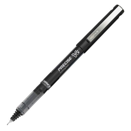 Pilot Precise V5 Extra-Fine Premium Capped Rolling Ball Pens Extra Fine Pen Point - 0.5 mm Pen Point Size - Needle Pen Point Style - Black - Black Barrel - 1 / Pack