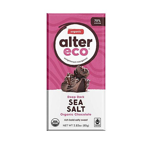 DEEP DARK SEA SALT ORGANIC CHOCOLATE, DEEP DARK SEA SALT