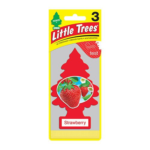 Little Trees Air Fresheners Strawberry Fragrance 3 Pack