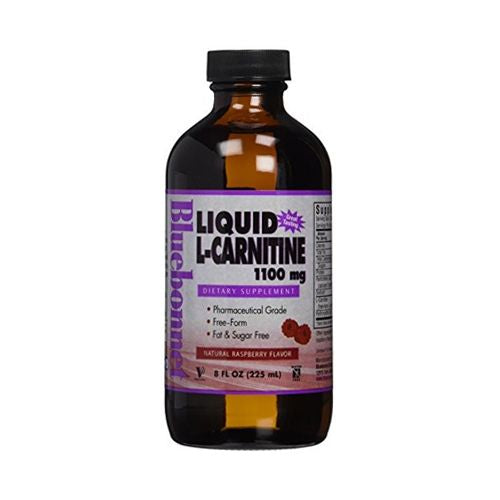 Bluebonnet Liquid L-Carnitine 1100 MG Raspberry 8 FL Oz