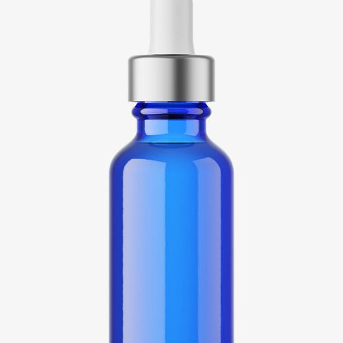 Cobalt Bottle w Dropper Empty American Supplements 2 oz Bottle