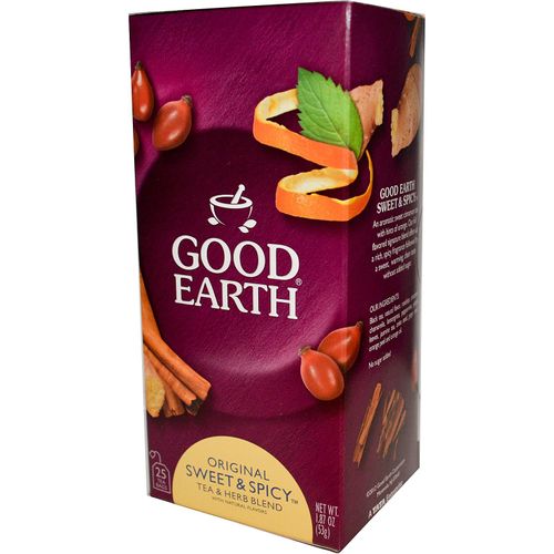 Good Earth Sensorial Blends Tropical Moringa Mango Herbal Tea, 15 Count Tea Bags