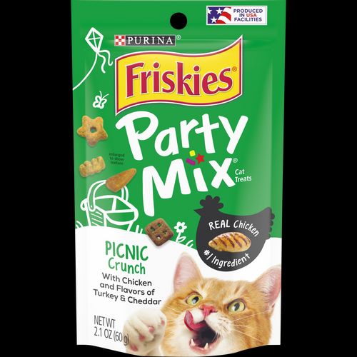 Friskies Cat Treats Party Mix Picnic Crunch 2.1 oz. Pouch