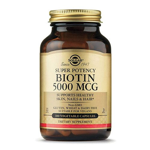 Solgar Biotin 5 000 mcg 100 Veg Caps