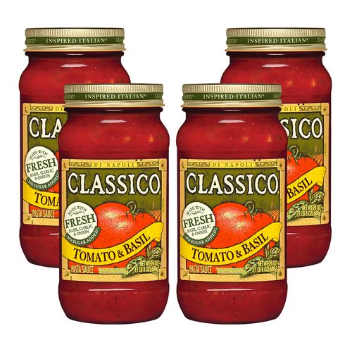 CLASSICO, TOMATO & BASIL PASTA SAUCE, TOMATO & BASIL, TOMATO & BASIL
