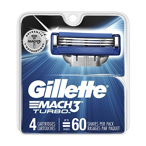 Gillette Mach3 Turbo Mens Razor Blades (Choose Count)