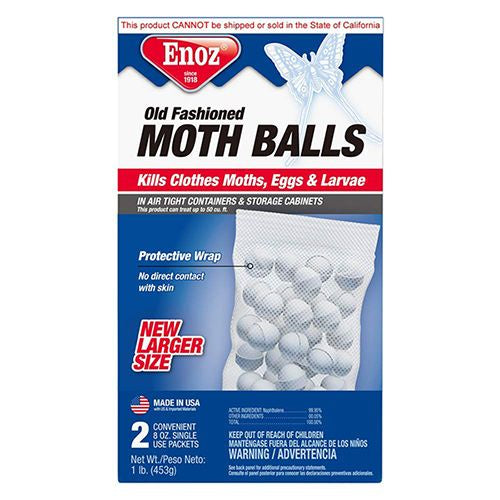 Enoz Old Fashioned Moth Balls  16 oz  2 Single Use 8 oz Packets