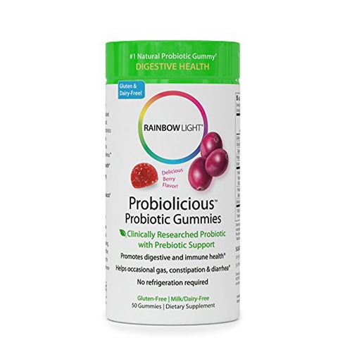 Rainbow Light Probiolicious Probiotic Gummies with Prebiotic Support - Helps Support Digestion & Gastrointestinal Health - 50 Count