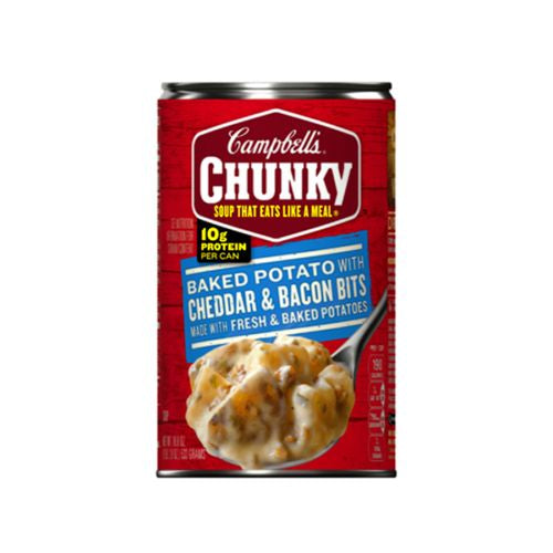 Campbell's Chunky Soup, Baked Potato with Cheddar & Bacon Bits Soup, 18.8 Ounce Can