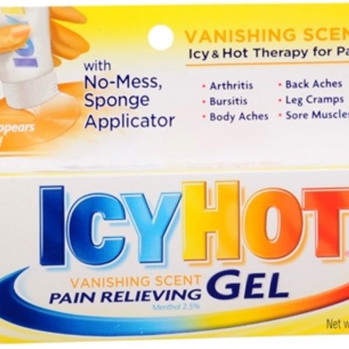 Icy Hot Vanishing Scent Pain Relief Gel With Menthol 2.5 Ounces