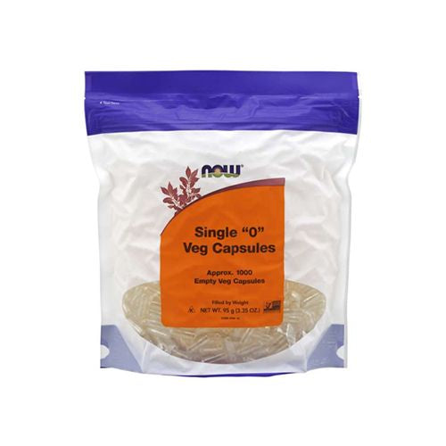 NOW Supplements Empty Vegetarian Capsules Single 0 Non-GMO Project Verified 300 Veg Capsules