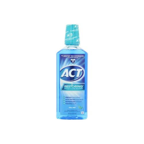 ACT Restoring Anticavity Fluoride Mouthwash With 11% Alcohol Cool Mint 18 fl. oz.
