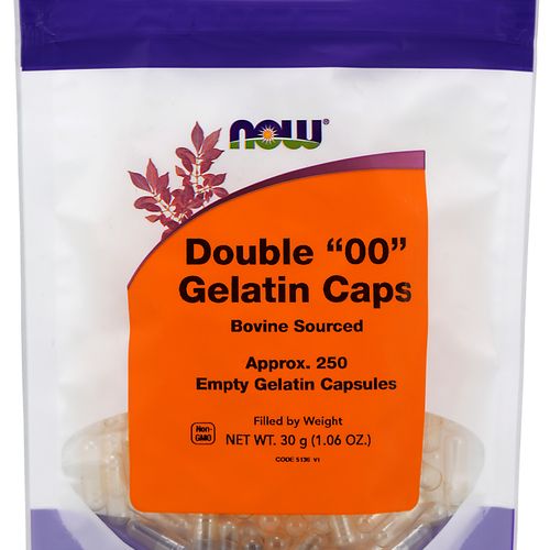 NOW Supplements, Empty Gelatin Capsules, Double 00"