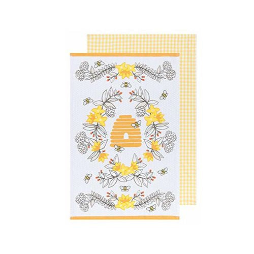 DANICA NOW DESIGNS Bees Teatowel, 1 EA