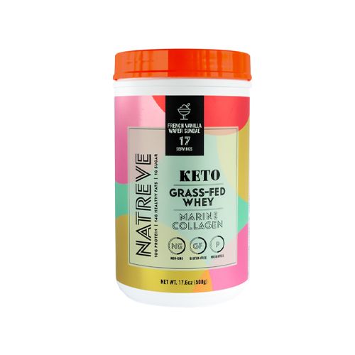 Natreve Keto Collagen Protein Powder French Vanilla 1.1 lb