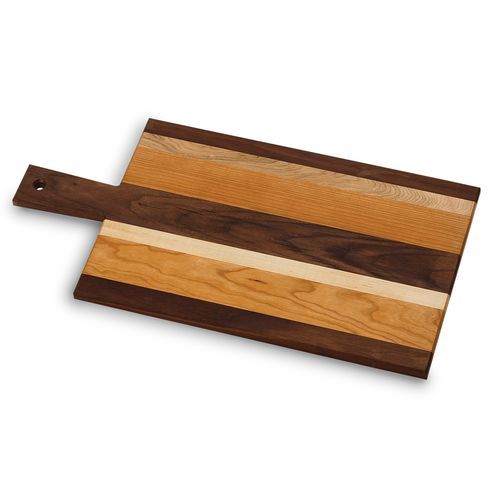 Picnic Plus PSU-610 USA Large Honeybrook Serving Board - Maple & Medium Brown