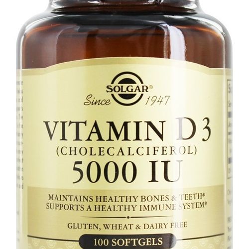 Solgar - Vitamin D3 Cholecalciferol 5000 IU - 100 Softgels