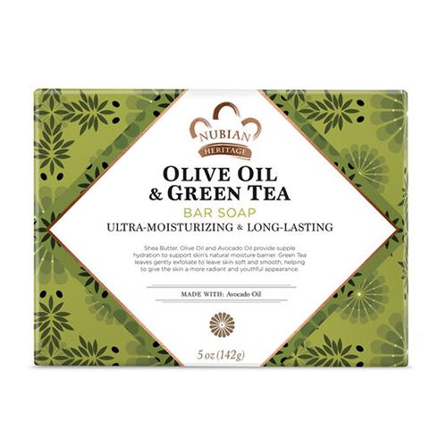 Olive Oil and Green Tea Bar Soap by Nubian Heritage for Unisex - 5 oz Bar Soap