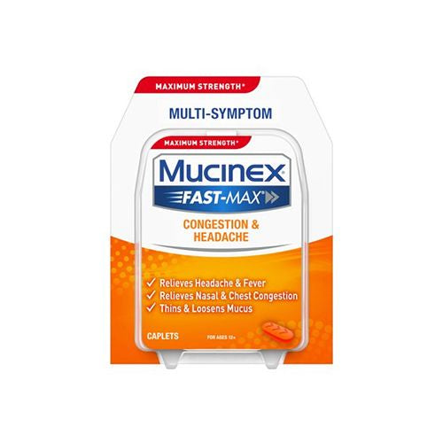 Mucinex Fast-Max Maximum Strength Congestion and Headache Caplets - 20 Caplets