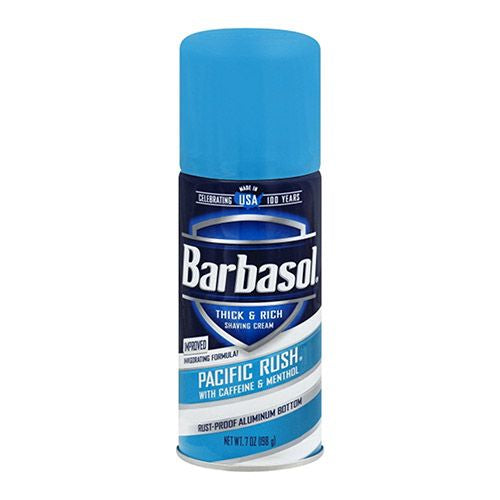 Barbasol Pacific Rush with Caffeine and Menthol Thick & Rich Shaving Cream 7 oz