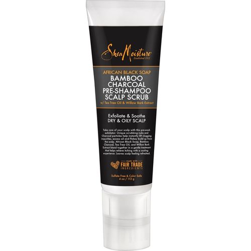 SHEA MOISTURE African Black Soap Bamboo Charcoal Scalp Exfoliato 4 OZ