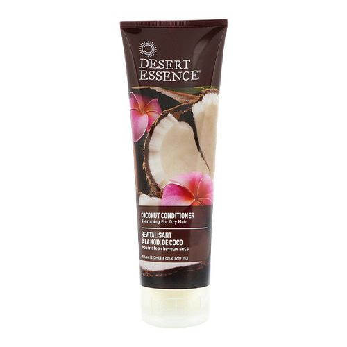 Desert Essence Coconut Conditioner 8.0 fl. oz - Gluten Free Vegan Paraben Free - Nourishing Conditioner for Dry Hair with Organic Coconut Oil Organic Shea Butter and Organic Sunflower Oil