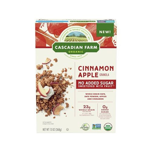 Cascadian Farm Organic Cinnamon Apple Granola, No Added Sugar, Non-GMO, 13 oz. (B07ZZT4TCQ)