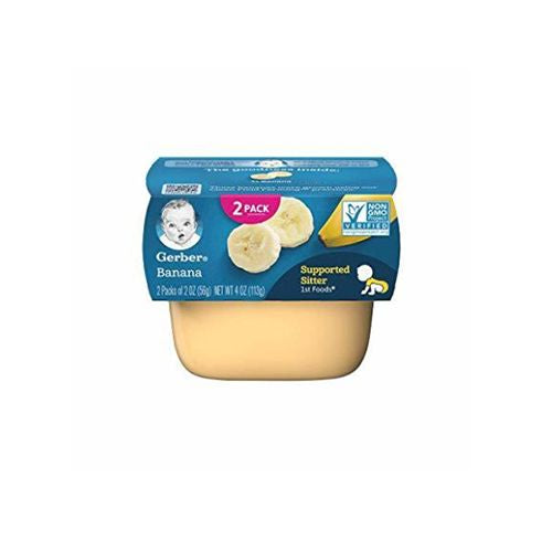 Gerber 1st Foods Natural for Baby Baby Food Banana 2 oz Tubs (2 Pack)