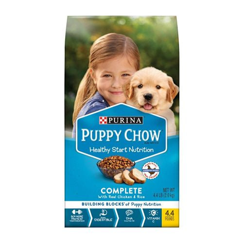 Purina Puppy Chow High Protein Dry Puppy Food Complete With Real Chicken 4.4 lb. Bag