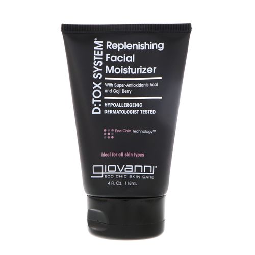 GIOVANNI D:TOX SYSTEM Replenishing Facial Moisturizer 4 oz. Super Antioxidents Acai & Goji Berry Enriched with Green Tea & Fig Hypoallergenic Dermatologist Tested