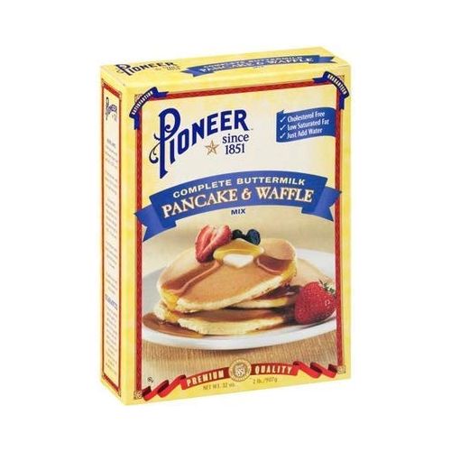 (2 Pack) Pioneer Complete Buttermilk Pancake & Waffle Mix, 32.0 OZ