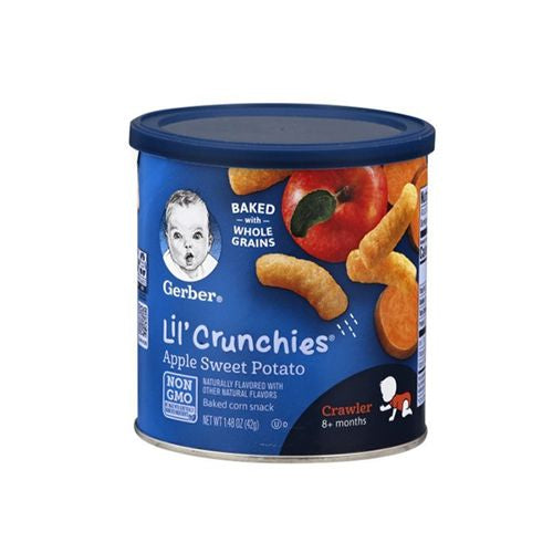 Gerber Lil' Crunchies Baked Whole Grain Corn Snack Apple and Sweet Potato - 1.48oz