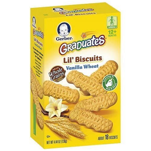 Gerber Lil Biscuits Vanilla Wheat 4.44 oz Box