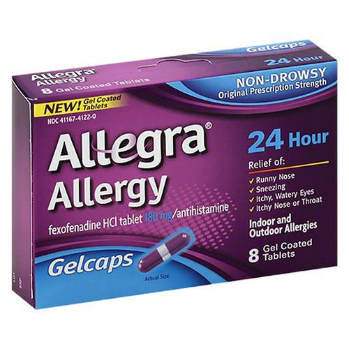 Allegra Adult 24HR Gelcaps (8 Ct 180 mg) Allergy Relief