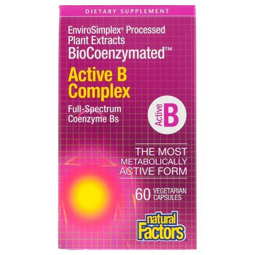 Natural Factors, BioCoenzymated Active B Complex, 60 Capsules (60 Servings)