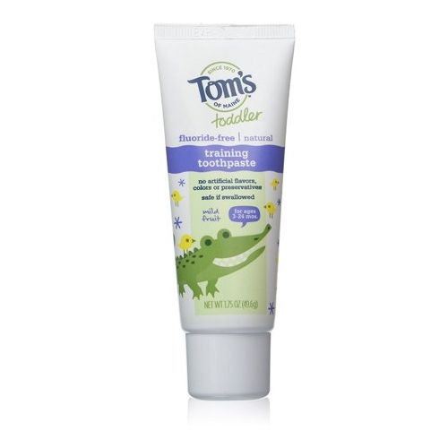 Tom s of Maine Natural Fluoride-Free Toddler Training Toothpaste Mild Fruit 1.75 Oz