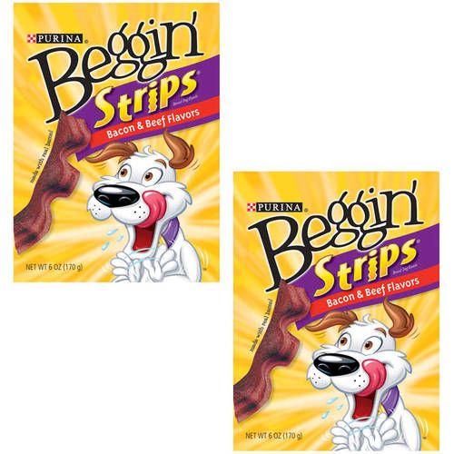 Purina Beggin Real Meat Bacon & Beef Treats for Dogs 6 oz Pouch
