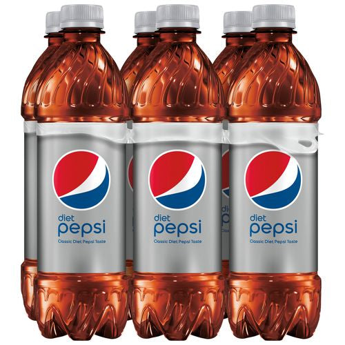 Diet Pepsi Cola Soda Pop 16.9 oz 6 Pack