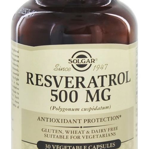 Solgar Resveratrol 500 mg, 30 Vegetable Capsules - Antioxidant Protection - Gluten Free, Dairy Free - 30 Servings (B003JNLP18)
