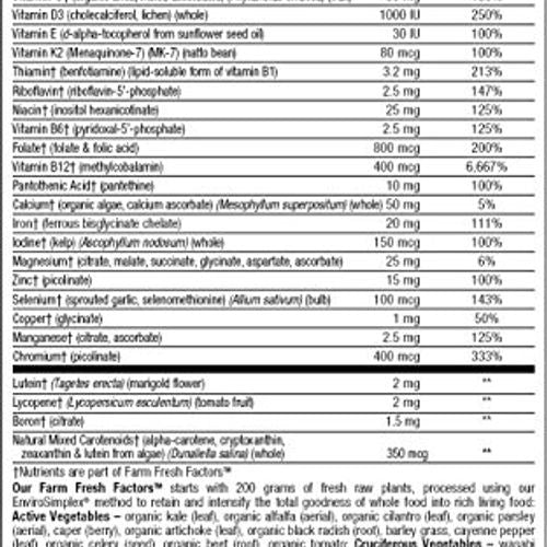 Pure Food Women s Multivitamin By Natural Factors Whole Earth and Sea - 60 Tabs