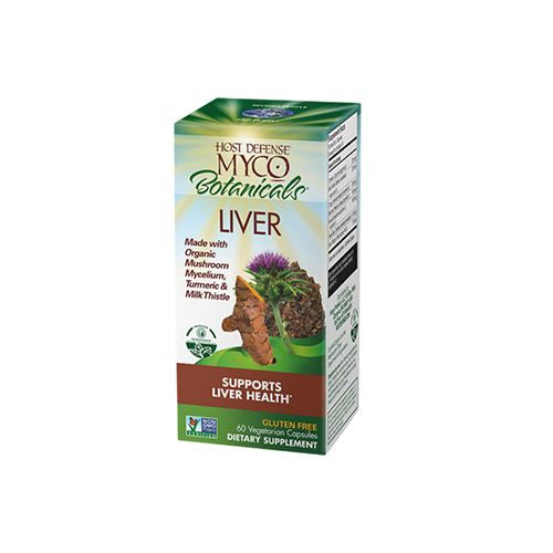 Host Defense MycoBotanicals Liver Capsules Supports Liver Health and Detoxification Mushroom and Herb Supplement 60 capsules Unflavored