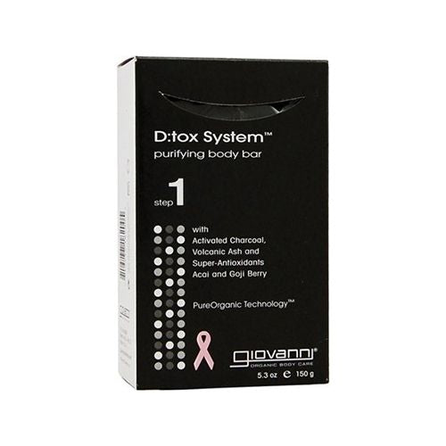 Giovanni D:tox System Purifying Body Bar Soap with Super Antioxidants and Activated Charcoal 5.0 oz