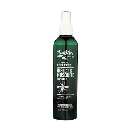 Medella Naturals - All Natural DEET FREE Insect & Mosquito Repellent for Adults Kids & Pets 8oz Pump Spray