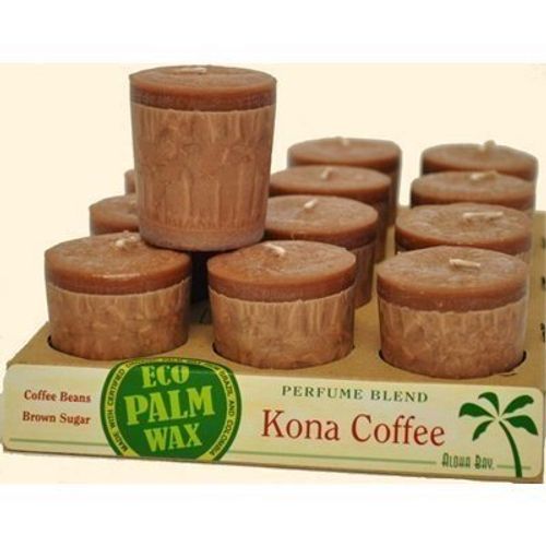 Aloha Bay Perfume Blend Votive Candle Kona Coffee - 2 Oz 12 Ea