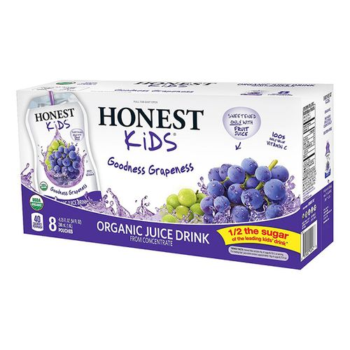 Honest Kids Goodness Grapeness, Grape Organic Fruit Juice Drink, 6.75 fl oz (32 Pack) (B003GAJPPC)