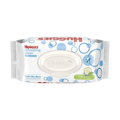 Huggies Natural Care Refreshing Baby Wipes  Scented  1 Flip-Top Pack (56 Wipes Total)