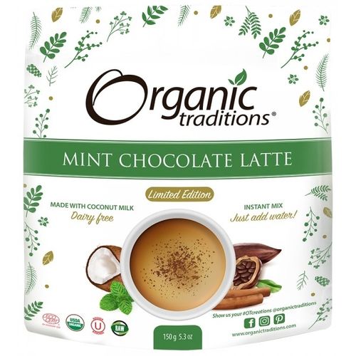 Organic Traditions Mint Chocolate Latte - Limited Edition 5.3 oz Pkg.