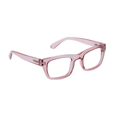 Peepers By Peeperspecs Women's Venice Square Reading Glasses Pink 48 Mm + 1.25
